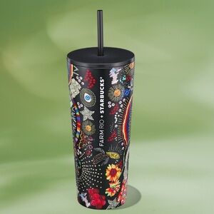 NEW FARM Rio x Starbucks Collab Borogodo Stainless Steel Tumbler Cup Straw 24 oz